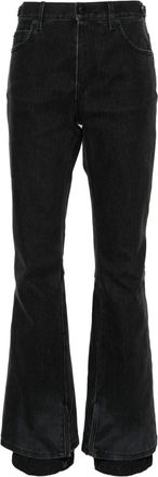 Balenciaga flared skiwear jeans - women - Polyamide/Cotton/Spandex/Elastane/Polyester/Polyamide/Spandex/Elastane/Polyurethane - 24 - Grey