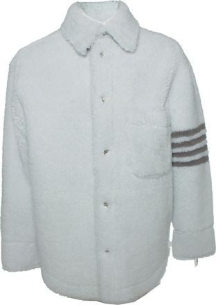 Thom Browne 4 bar stripe shearling jacket