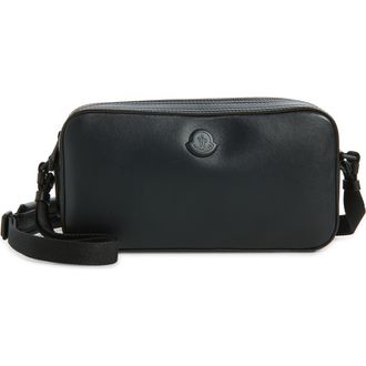 Moncler Carlo Leather Crossbody Bag in Black at Nordstrom
