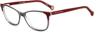 Carolina Herrera Womens 55 mm Grey Red Eyeglasses