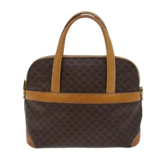 Celine Pre-owned Handbags, female, Brown, Size: ONE SIZE Pre-owned Vintage macadam handbag