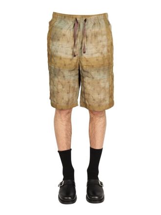 Needles Earthy Checkered Bermuda Shorts