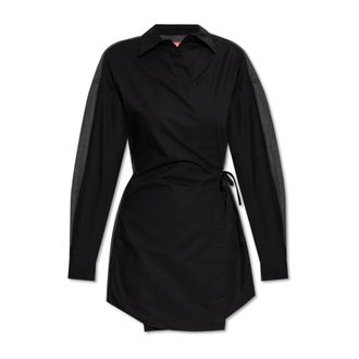 Diesel Wrap Dresses, female, Black, Size: XS D-Elphi-Den Dress