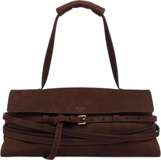 Moschino medium Tie Me shoulder bag - women - Calf Leather - One Size - Brown