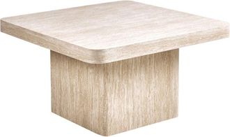 Beliani Coffee Table DUSON Travertine Effect