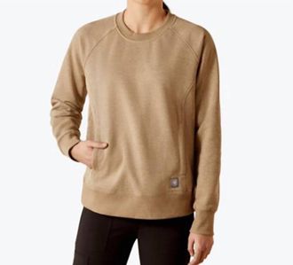 Ariat Womens Traverse Crew Sweatshirt In Oatmeal Heather