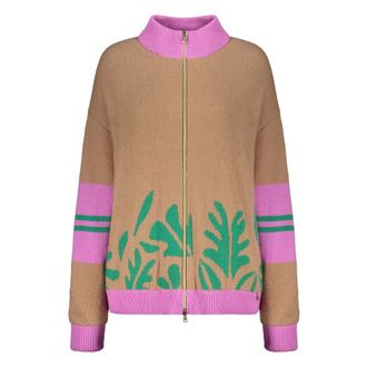 Herno Cardigans, female, Brown, Size: M Modern Cardigan with Zip