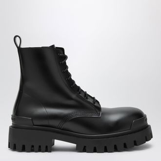 Balenciaga Black Combat leather boots