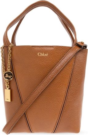 Chlo&eacute; Handtas Spin - Dames - Handtassen - Bruin - ONE Size - Leer - Tassen