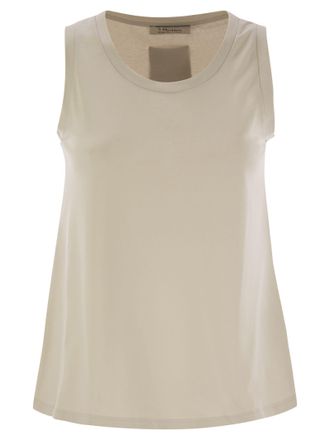 Max Mara Erbert Top de algod&oacute;n estirle de ajuste regular