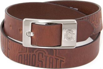 Eagles Wings Ohio State Buckeyes Brandish Leather Belt - Brown at Nordstrom, Size 36
