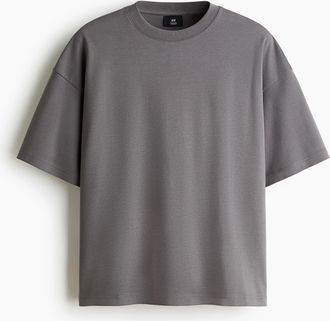 H&M T-Shirt in Oversized Fit - Grau