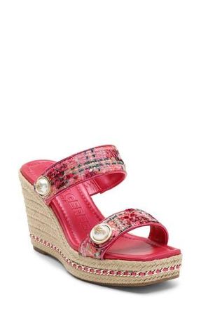 Karl Lagerfeld Carsen Espadrille Platform Wedge Sandal in Hot Pink at Nordstrom Rack, Size 8.5