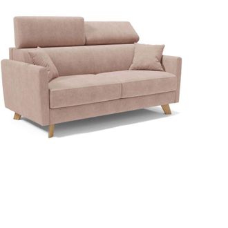 Divani.Store Francy Sof&aacute; Cama Con Reposacabezas Ajustables 180 Cm (mat. 140x197) Rosa