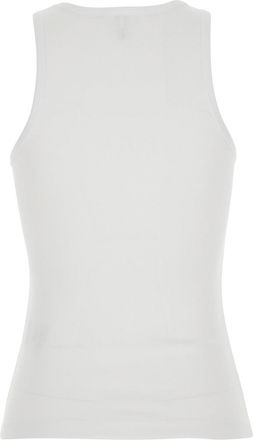 Ganni Womens Knit Top White Tops