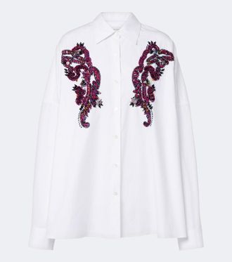 Dries Van Noten Embellished cotton shirt