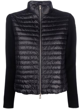 Moncler Jack met contrasterende mouwen - Zwart