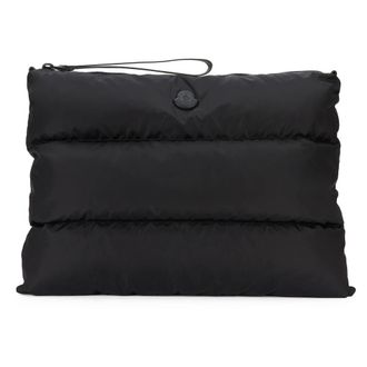 Moncler Gewatteerde clutch - Heren - Tassen - Zwart - Maat: ONE Size Nylon