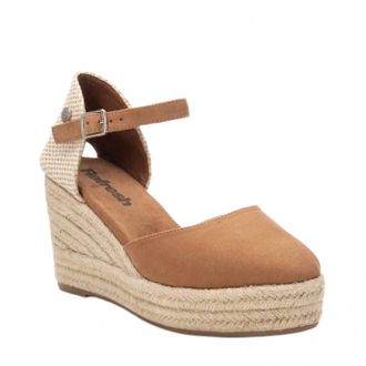 Xti Womens Refresh Microfiber Wedge In Camel