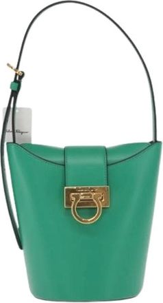 Ferragamo Pre-owned Bucket Bags, female, Green, Size: ONE SIZE Pre-owned Bucket Bag