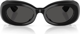 Oliver Peoples 0ov5606su Oversized Black Acetate Sunglasses with Gold Accents