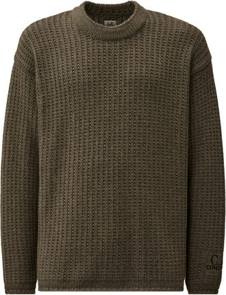 C.P. Company Wafelgebreide trui met ronde hals - Grijs
