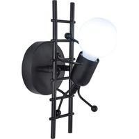 OEM Aplique De Pared Interior Con Forma De Humanoide, Aplique De Escalera De Hierro Negro, Aplique De Pared De Estilo Sencillo, Adecuado Para Sala De Esta