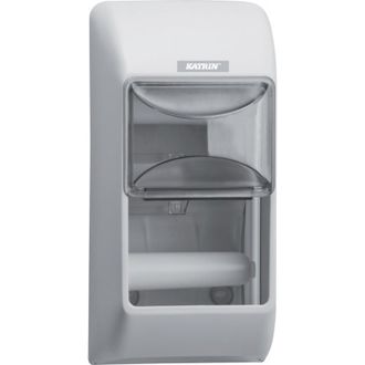 Katrin Dispensador Papel Higi&eacute;nico Wc, 2-rodillos, Blanco