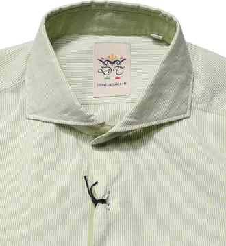Domenico Tagliente Light Green Long Sleeves Formal Dress Mens Shirt (Pre-Owned)