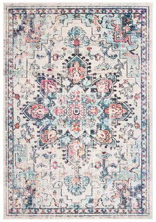 Safavieh Alfombra polipropileno crema/azul 183 x 274 cm