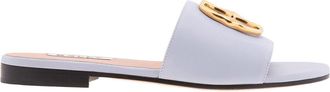 Bally Emblem-Plaque Leather Slides, Brand Size 35 ( US Size 4.5 )