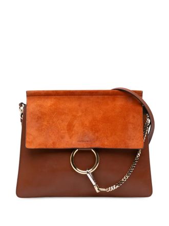 Chloé 2018 Medium Calfskin and Suede Faye crossbody bag - women - Calf Leather/Suede - One Size - Brown