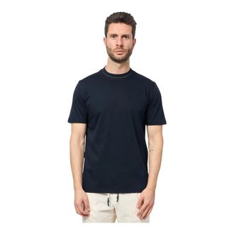 HUGO BOSS Blue Slim Fit Cotton T-shirt - male - Hugo - T-Shirts - Blue - XL - Tops