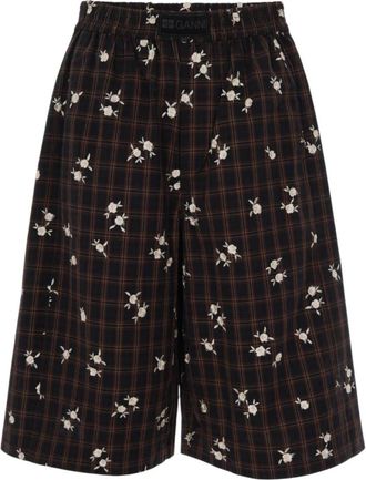 Ganni Mujer, Pantalones cortos, Marr&oacute;n, Talla: XS