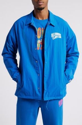 Billionaire Boys Club Nylon Snap-Up Coachs Jacket in Olympian Blue at Nordstrom Rack, Size X-Large