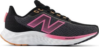 New Balance Womens Fresh Foam Arishi V4 Running Shoe, Magnet/Black/Real Pink, 6 UK