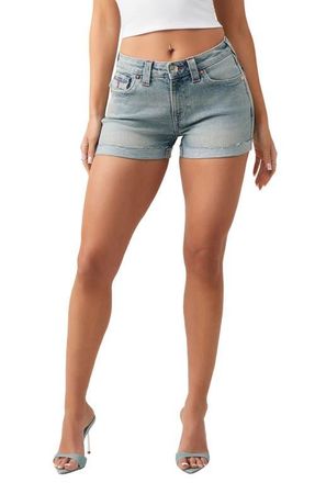 True Religion Jennie Mid Rise Cuffed Shorts in Faded Heat at Nordstrom, Size 31
