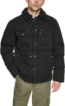 Levi's Quilted Chore Jacket in Black at Nordstrom, Size Xx-Large