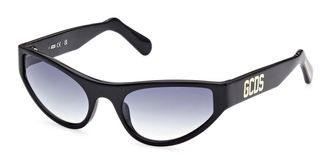 GCDS GD0024 01B Mens Sunglasses Black Size 55