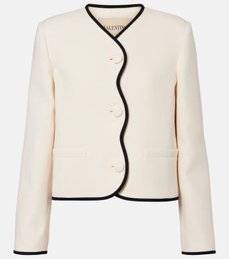 Valentino Crepe Couture scalloped jacket