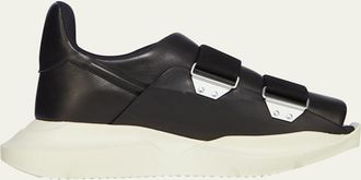 Rick Owens Mens Temple Burritogeth Leather Sneakers