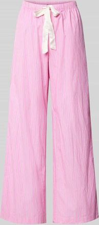 Gina Tricot Wide Fit Pyjama-Hose mit elastischem Bund Modell Poplin in Pink, Gr&ouml;&szlig;e XL