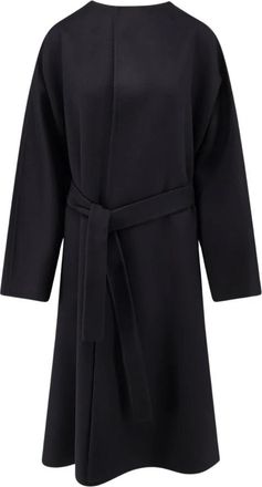 Gucci Collarless Long Coat - Dames - Jas met riem - Zwart - S - Wol - Jassen