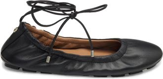 BOSS leather ballerina shoes - Black