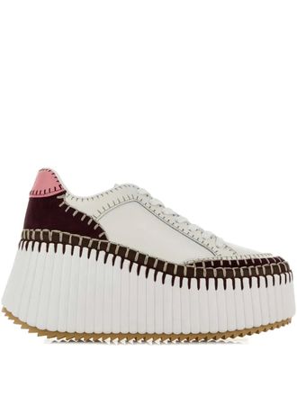 Chlo&eacute; 60mm Nama platform sneakers - White