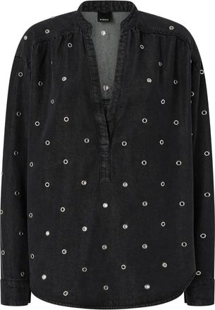 Pinko Top con scollo a V - Nero