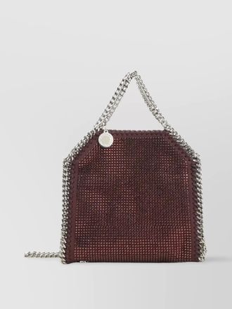 Stella McCartney crystal hotfix chain strap cross-body bag