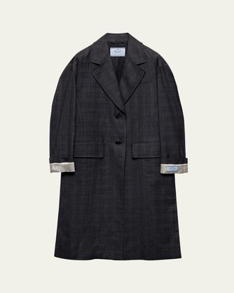 コート PRADA MIDNIGHT BLUE WOOL BLEND COAT Prada Midnight Blue Wool Blend Coat | italist
