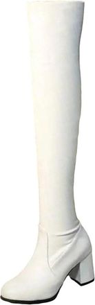 Generic Womens Thick Heel Long Boots High Heel Over The Knee Slip On Fashion Shoes