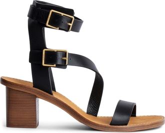 Zadig&Voltaire Cecilia Caprese Block Heel Strappy Sandal in Noir at Nordstrom Rack, Size 10Us / 40Eu